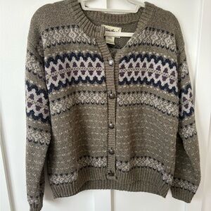 Eddie Bauer sweater cardigan size large
